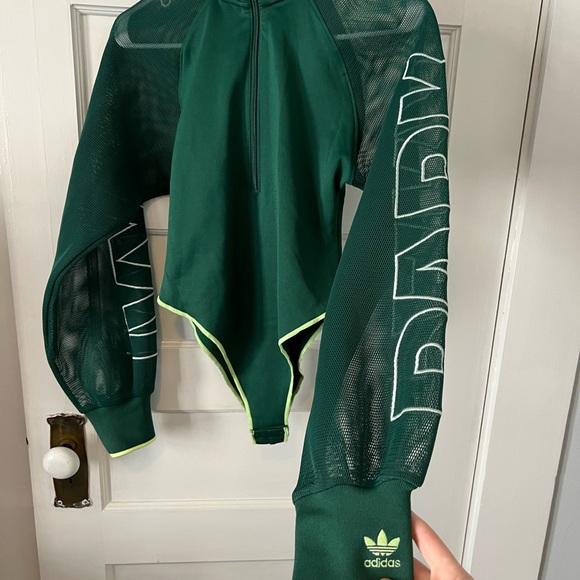 Adidas X IVY PARK Green Bodysuit Mesh Sleeves - Picture 2 of 8
